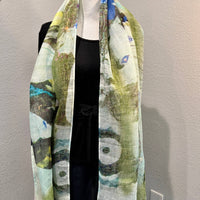 In Style - Linen Scarf - Green