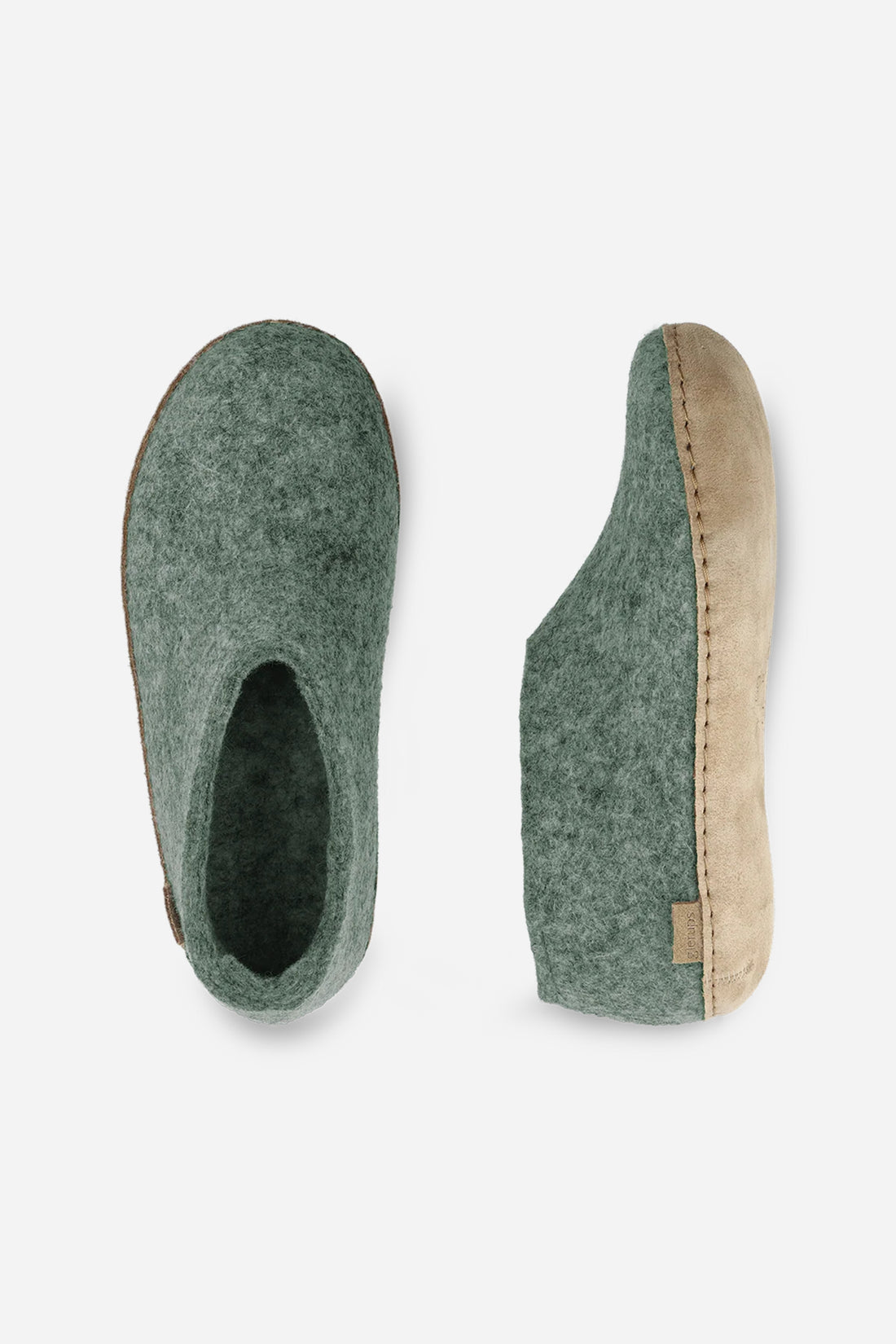 Glerups Unisex Shoe - Leather Soles - Moss Green