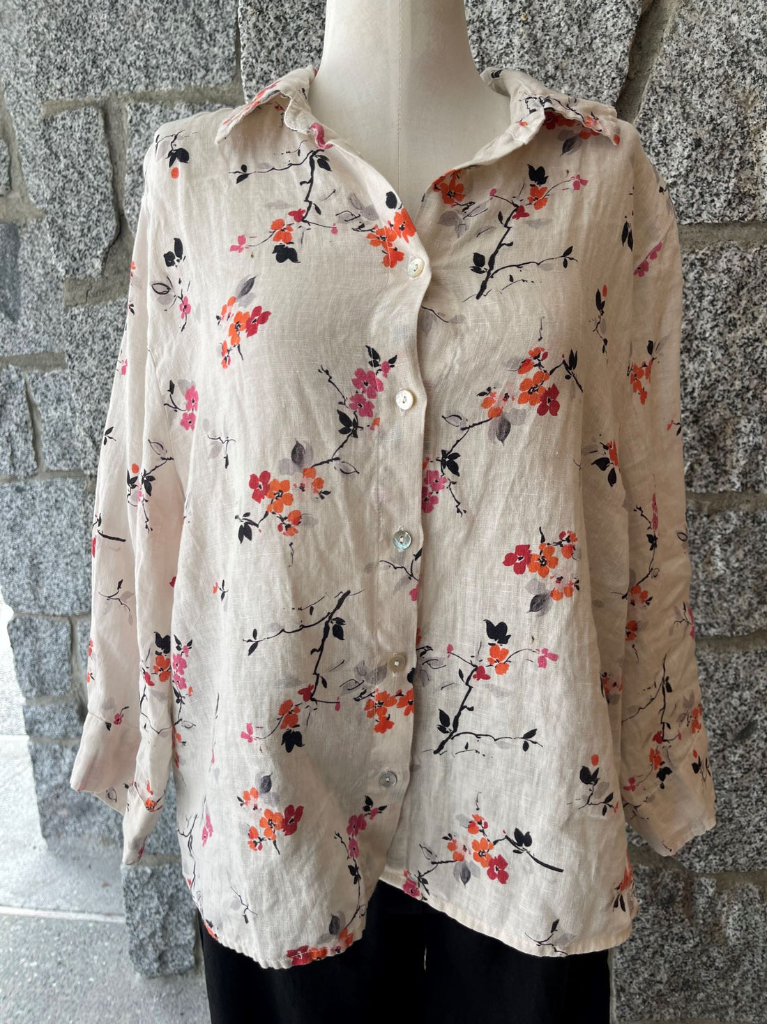 Cut Loose - Crop Shirt - Cherry Blossom Jicama