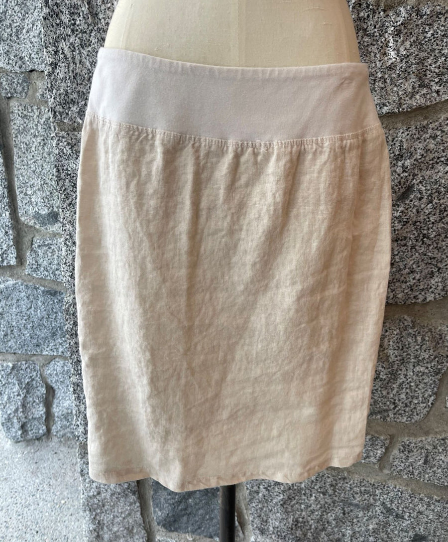 Cut Loose - Linen Walking Skirt - Jicama