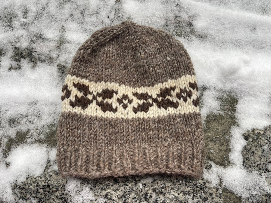 Canadian handmade Hats - Brown flower