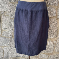 Cut Loose - Linen Walking Skirt - Blue
