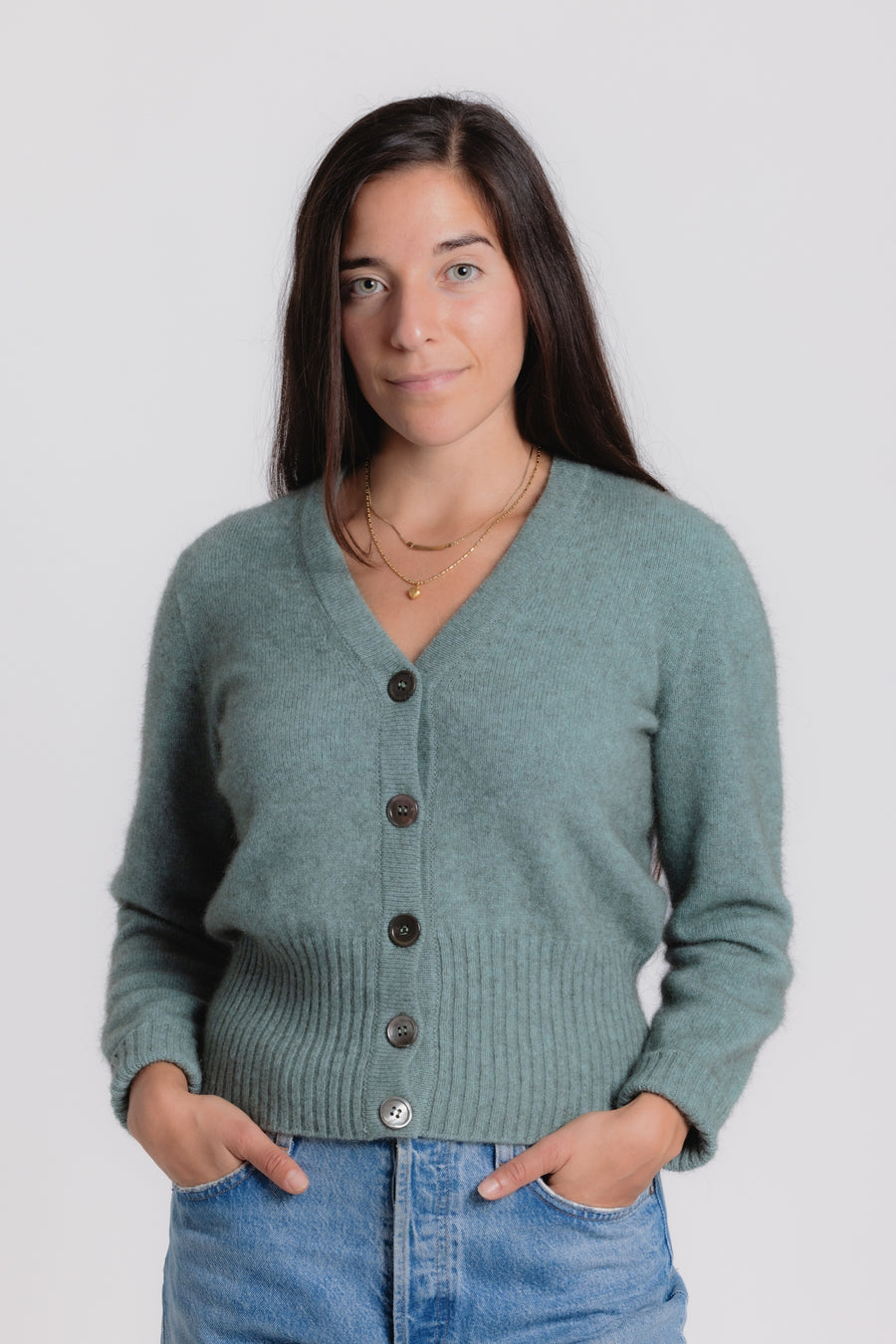 Possum - Ribbed Cardigan - Mint