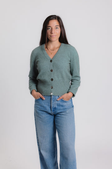 Possum - Ribbed Cardigan - Mint