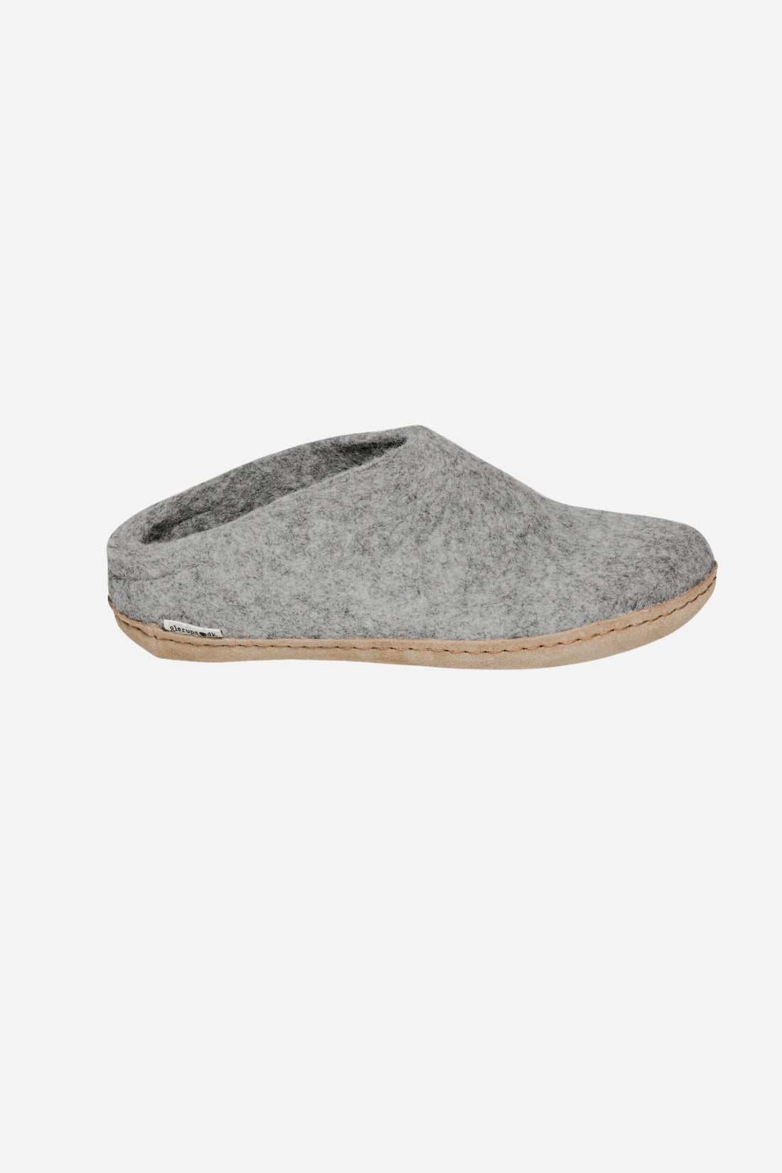 Glerups Unisex Slippers - Leather Soles - Grey