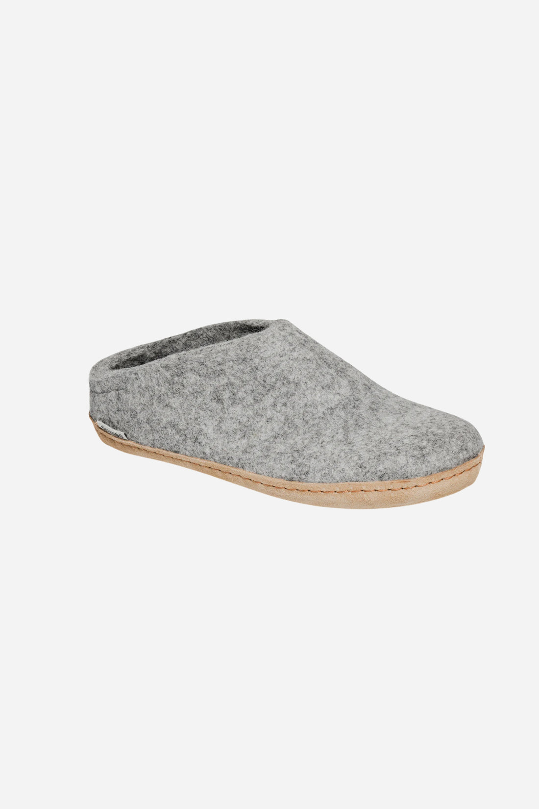 Glerups Unisex Slippers - Leather Soles - Grey