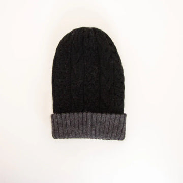 Sacred Warmth - Reversible Beanie - Black & Dark Grey