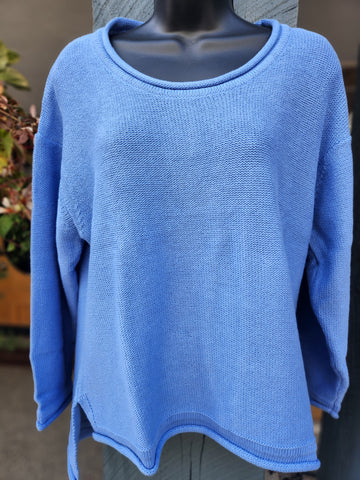 Cotton Cropped Pullover - Peri