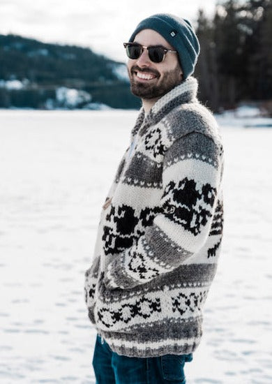 Cowichan Sweater - Eagle - AVAILABLE IN 8 SIZES