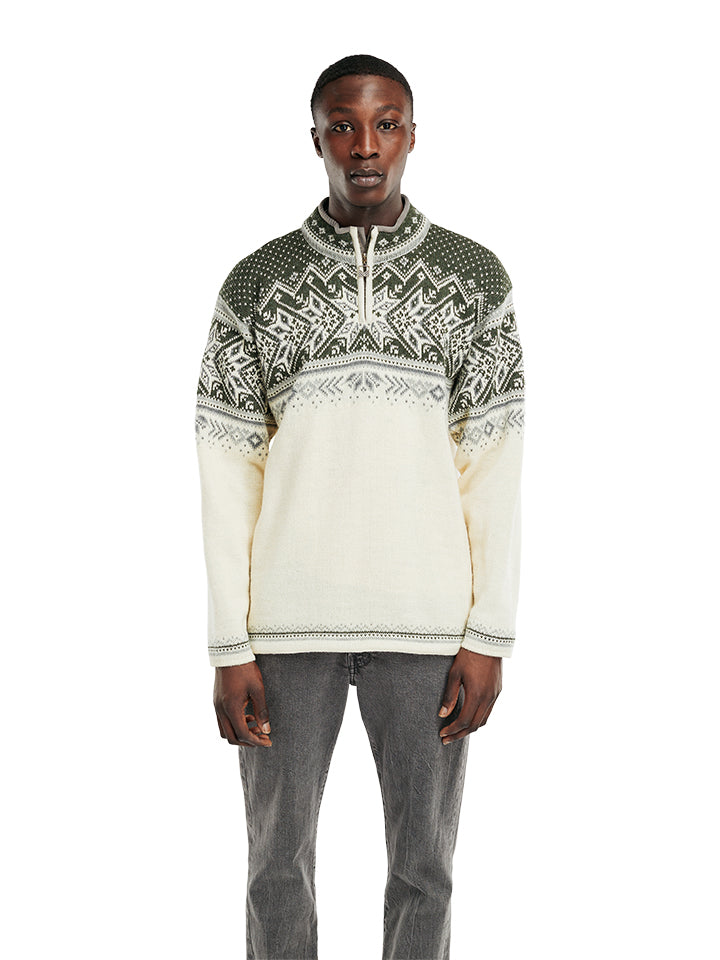 Dale of Norway - Vail Unisex Sweater - Off White/Green