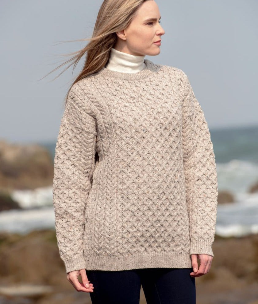 Irish - Cable Sweater - Oatmeal