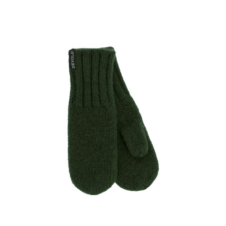 Devold - Nansen Wool Mittens - Dark Green