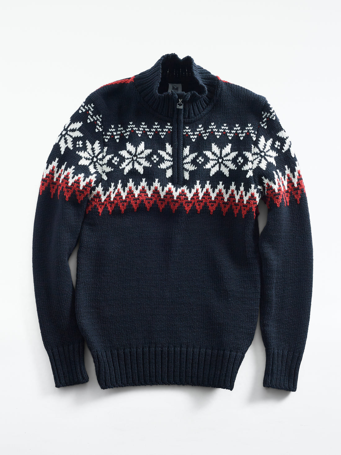 Dale of Norway - Myking Men's Sweater - Black/Raspberry flat lay