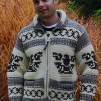 Cowichan Sweater - Eagle - AVAILABLE IN 8 SIZES