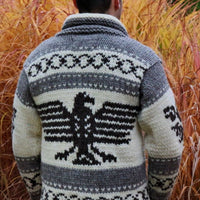 Cowichan Sweater - Eagle - AVAILABLE IN 8 SIZES