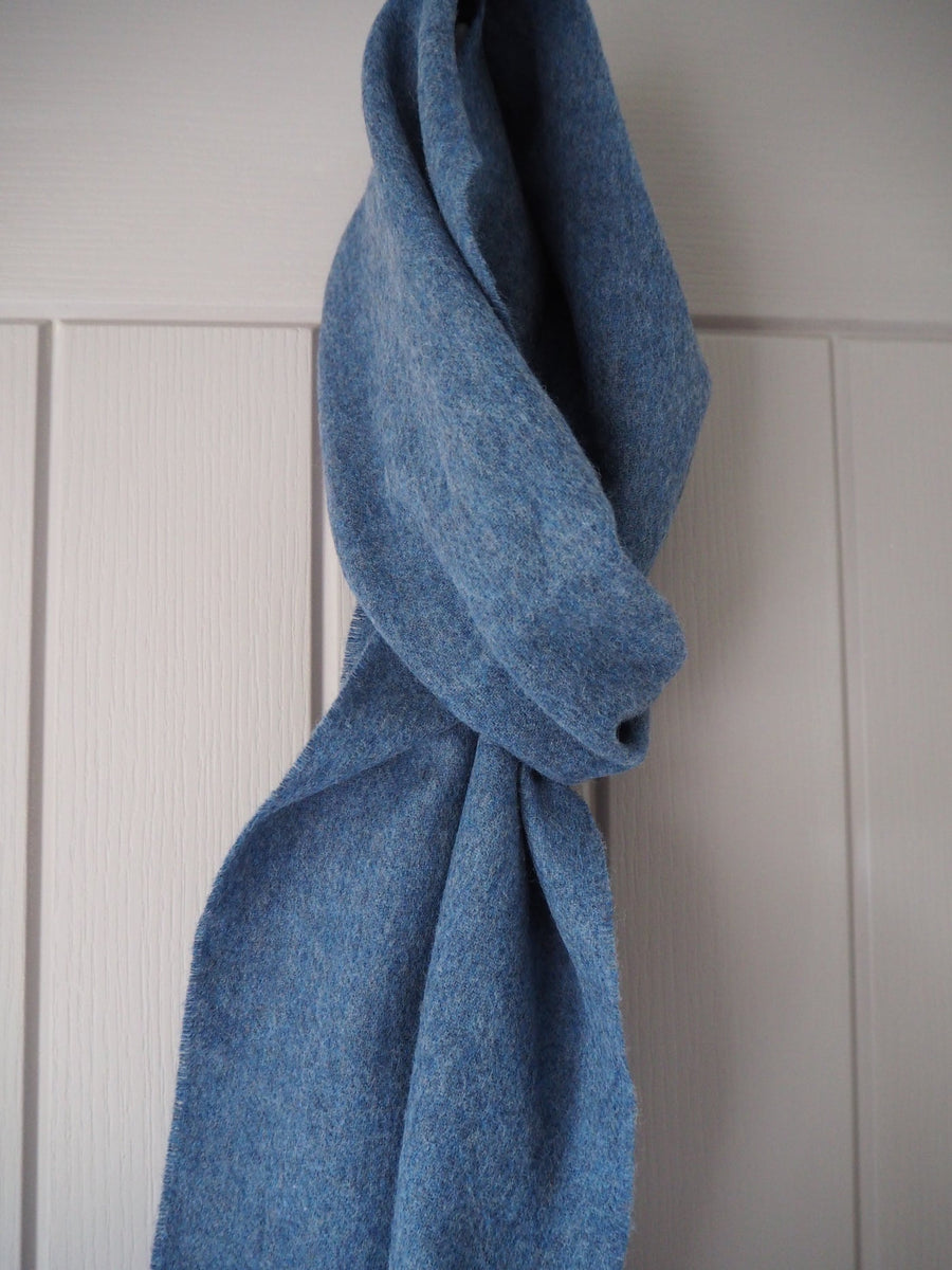 Hettie - Airforce Blue Wool Scarf