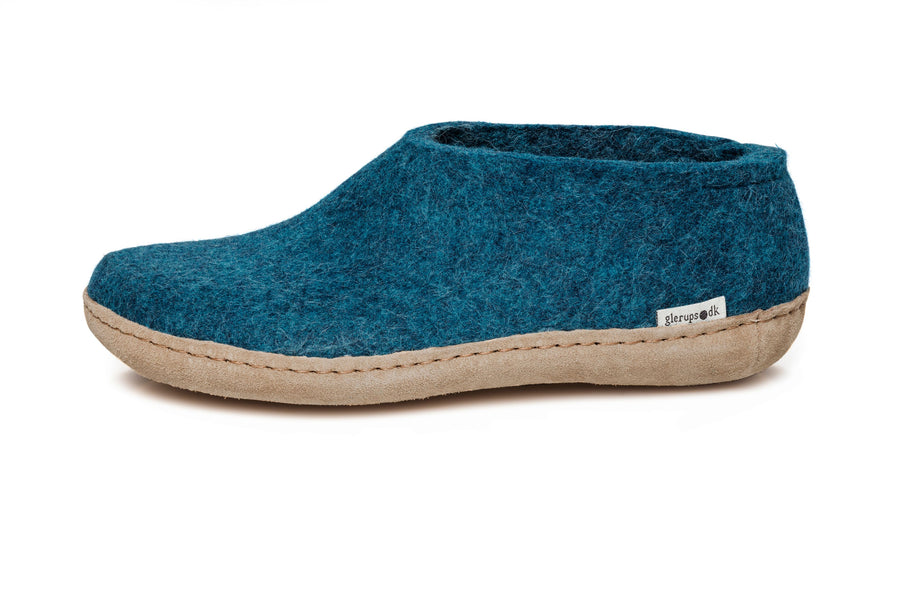 Glerups Unisex Shoes - Leather Soles - Petrol