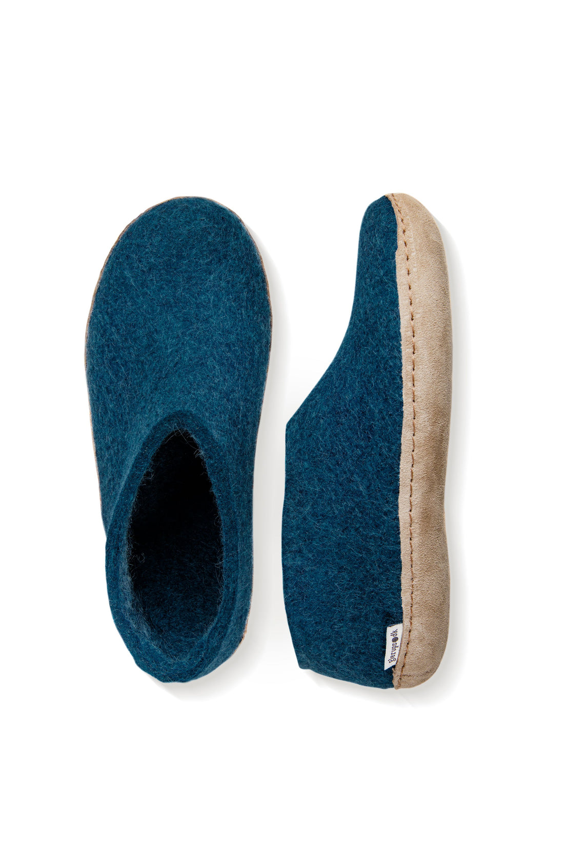 Glerups Unisex Shoe - Leather Soled - Petrol